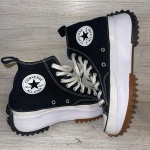 Converse Run Star Hike Hi Sneakers in Black/Multicolor